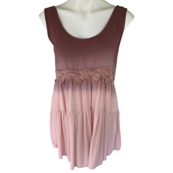 Pink Ombre” Women’s Sleeveless Tunic. Size Small - Picture 4 of 6